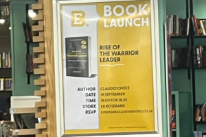 Close up of signage inside Exclusive Books